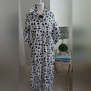 Rachel Zoe Black and White Graphic Dress